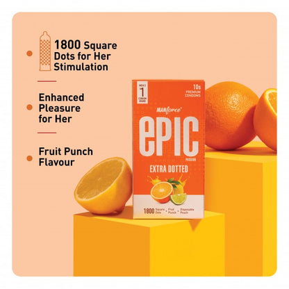Manforce Epic Passion Fruit Punch Condoms Multi-piece Pack Set of 2N (10 N Condoms each)