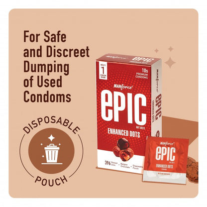 Manforce Epic Hot Dots Belgian Chocolate Condoms Multi-piece Pack Set of 2N (10 N Condoms each)