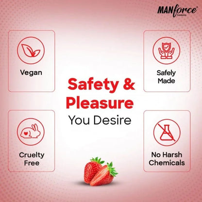 Manforce Xotic Strawberry Flavoured Condoms Multi-piece Pack Set of 3 N (10 N Condoms each)