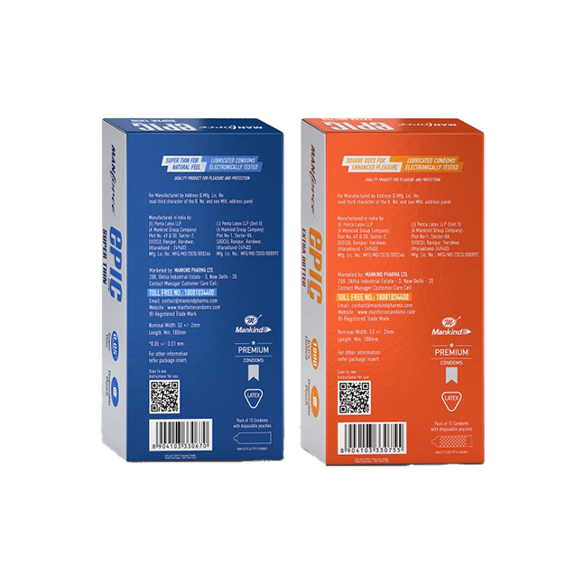 Manforce Epic Condoms Combo-Pack Set of 2N (10 N Condoms each)