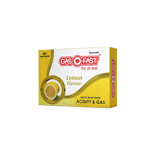 Gas-O-Fast Sachet Lemon Flavour, Set of 6 Sachets of 5 g each